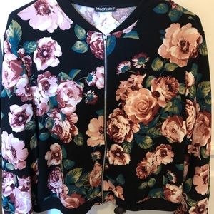 NWT Floral Light Weight Bomber Jacket (size xl)